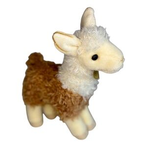 Llama Plush Stuffed Animal Tan and White 2018 12” Miyoni By Aurora With Tags